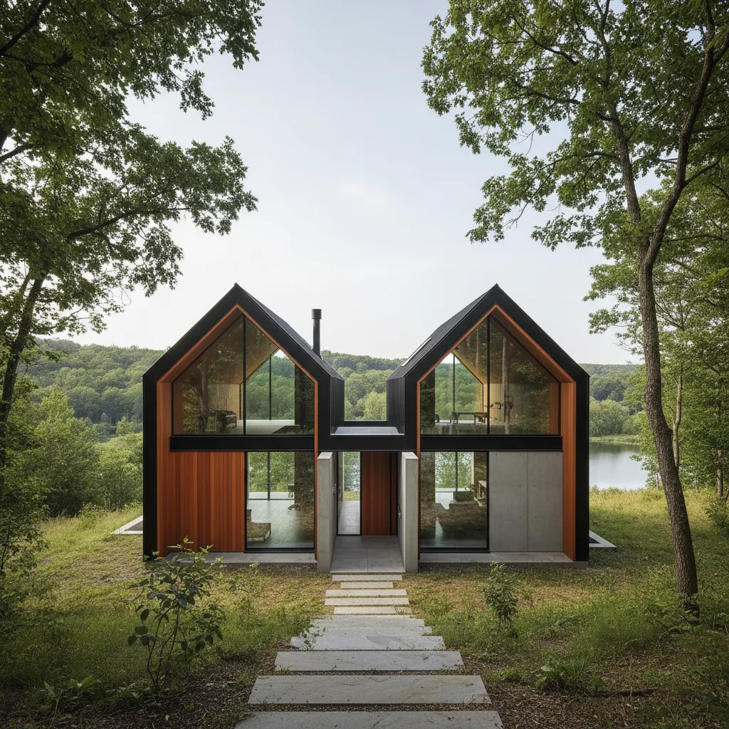 Diseños de casas de dos aguas modernas