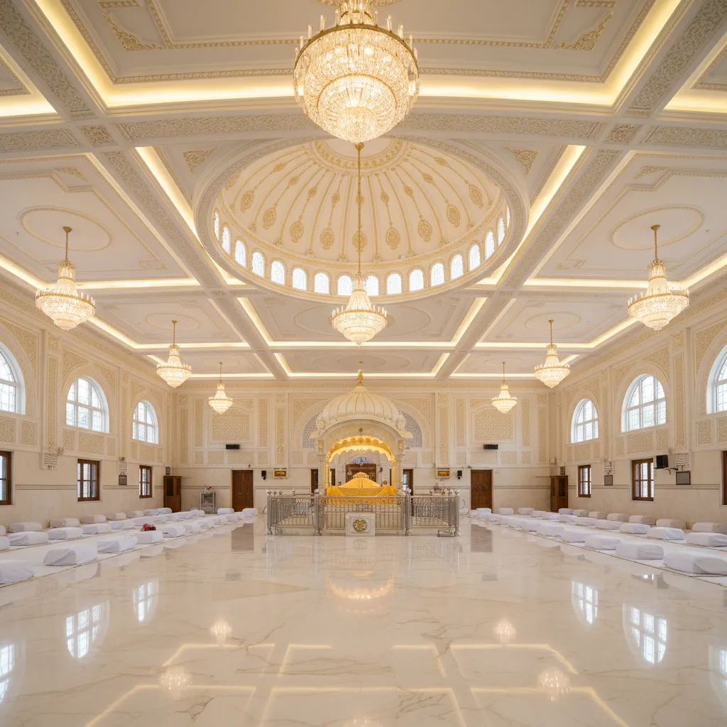 Modern Interior Design Trends in Newly Built Gurdwara Halls