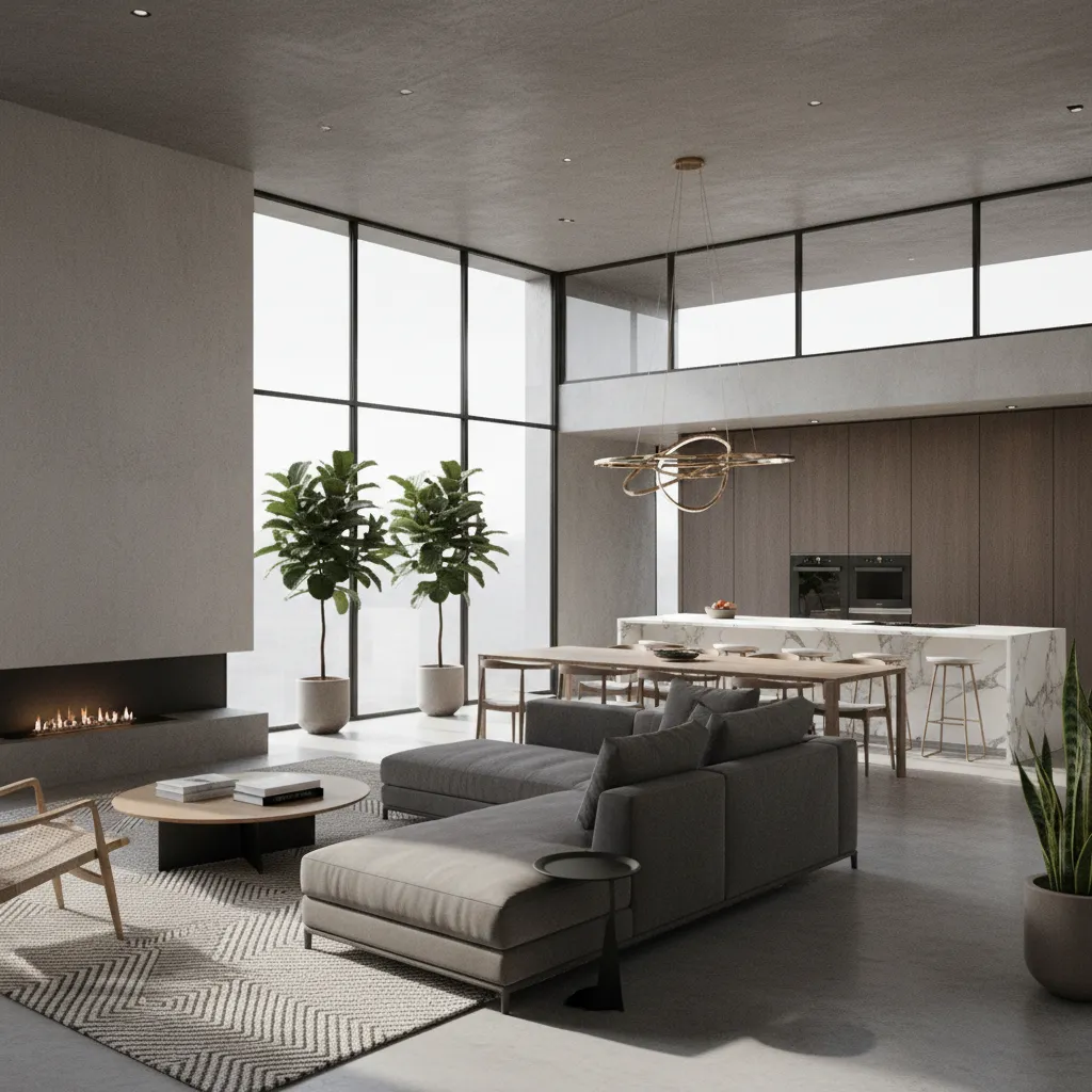 Render 3D realista de una casa moderna diseñado digitalmente