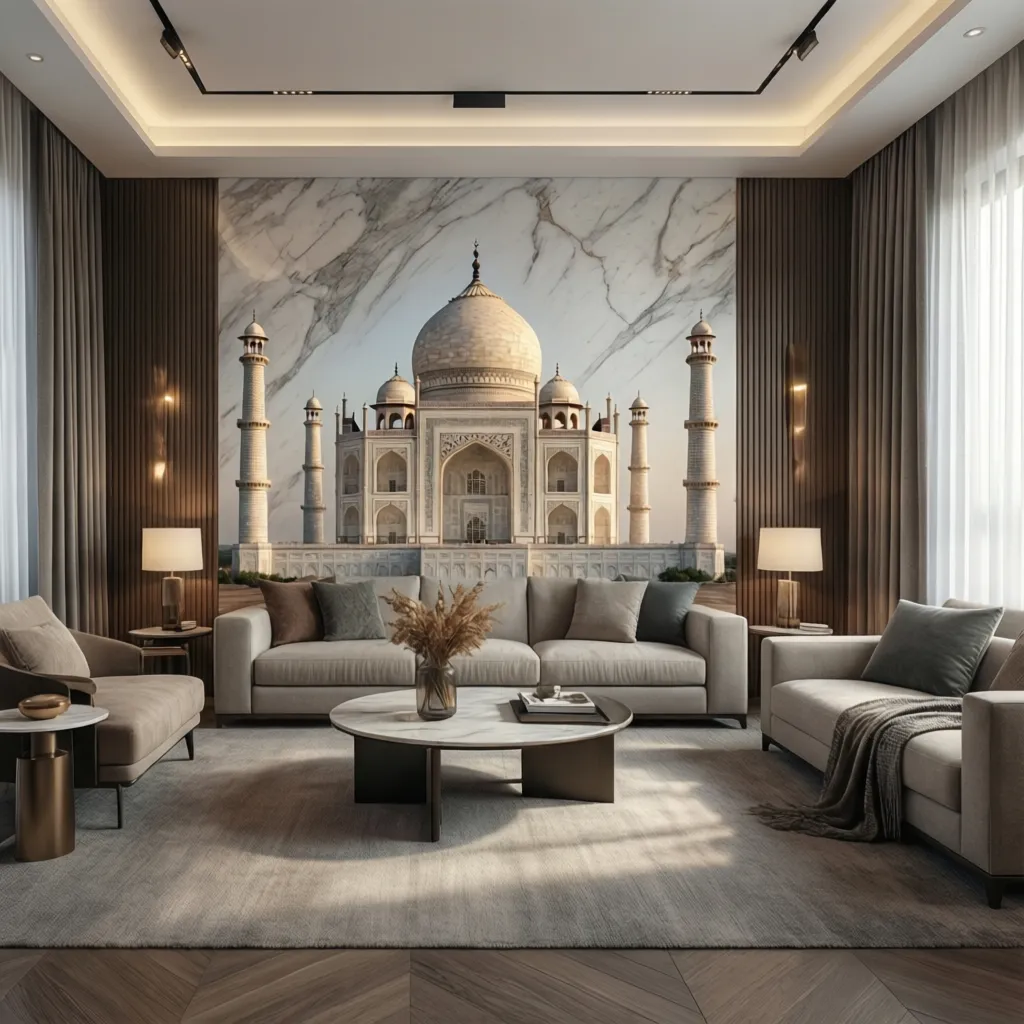 Apartamento moderno con inspiración sutil en el estilo Taj Mahal