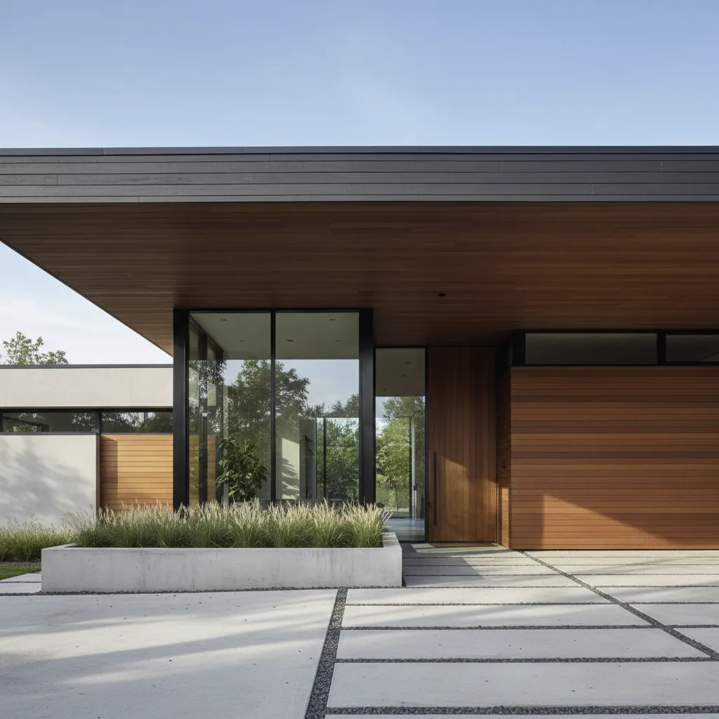 Diseños de aleros para frentes de casas modernos