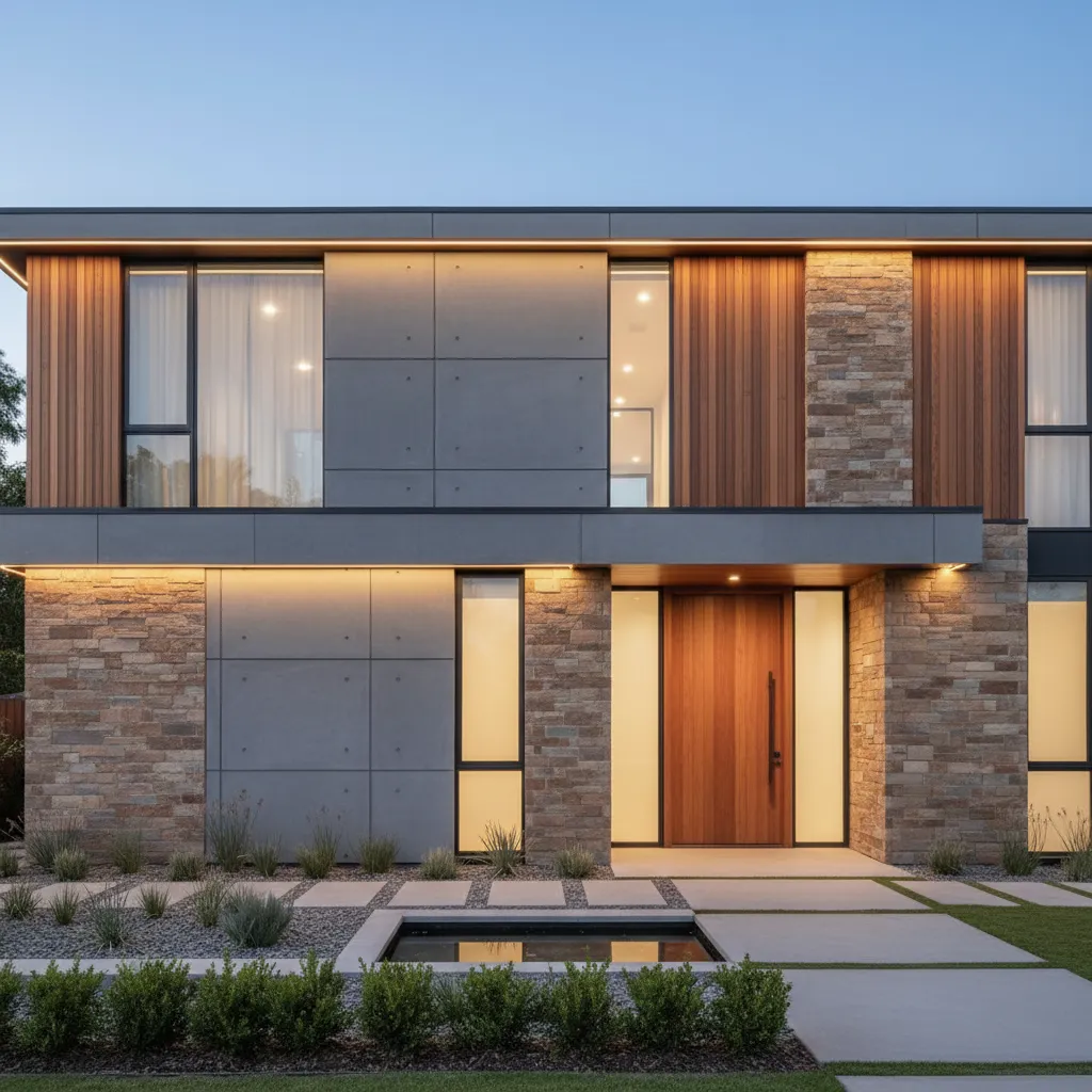 Diseños de muros para frentes de casas modernos