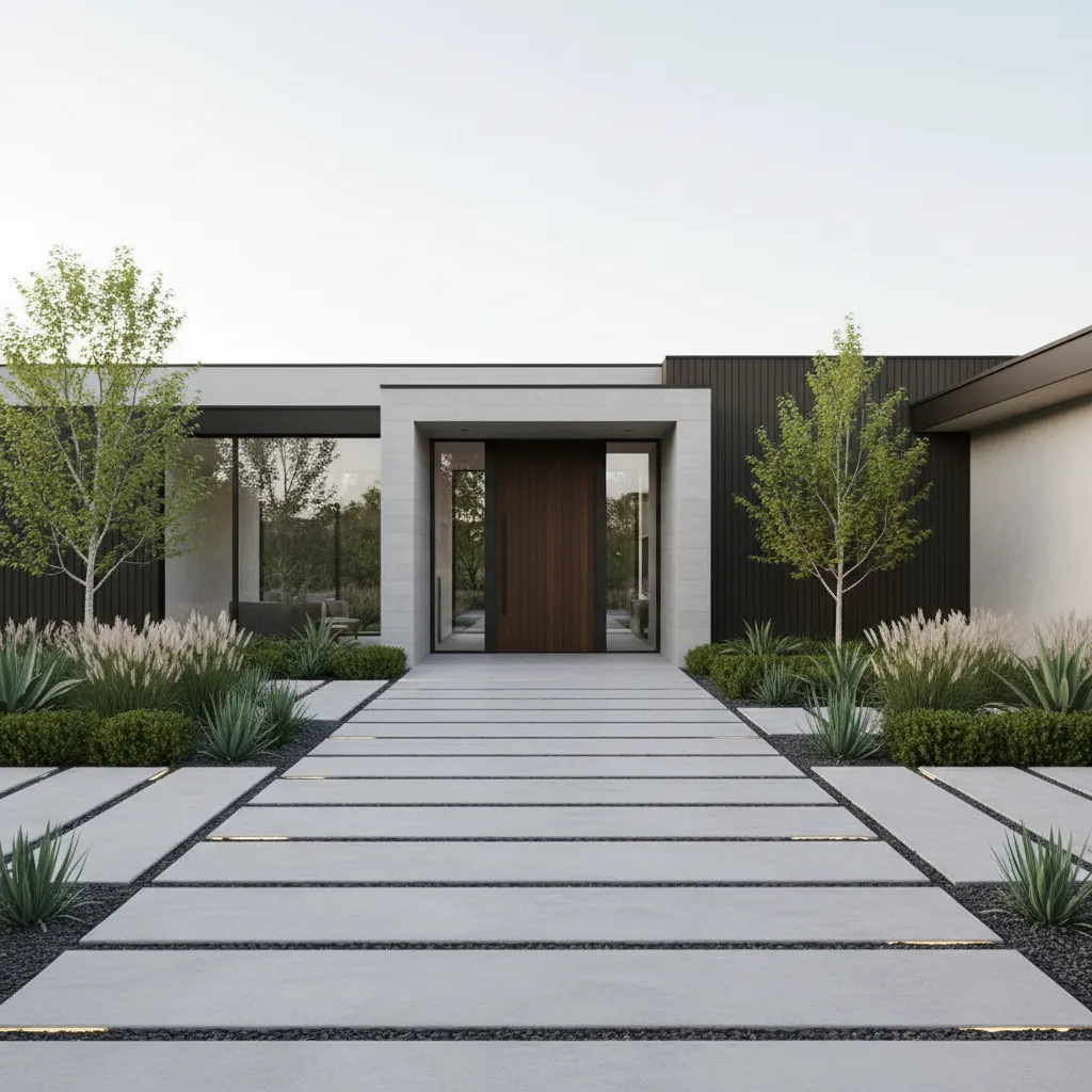 Diseños de banquetas para casas modernas