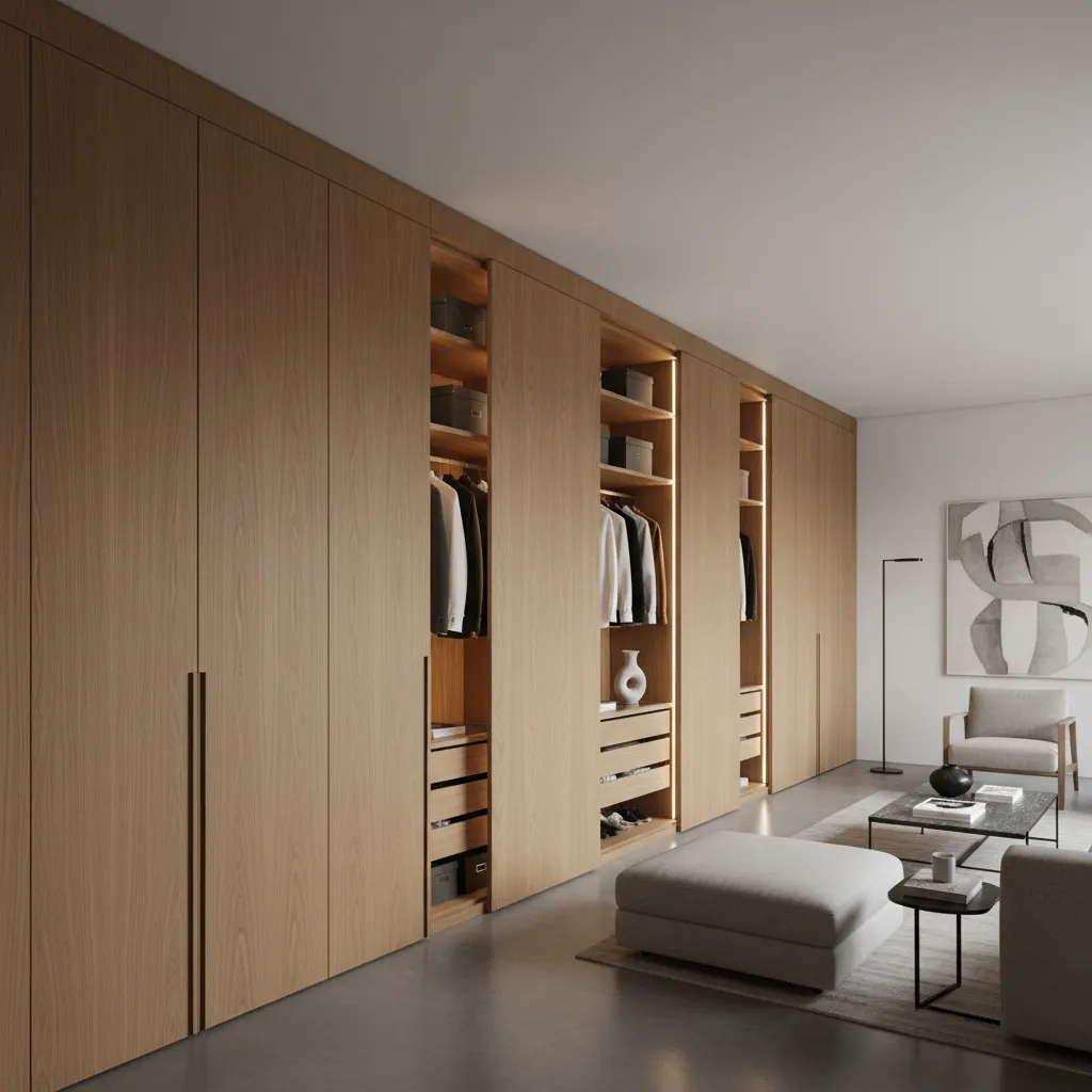 Armarios integrados en una casa moderna
