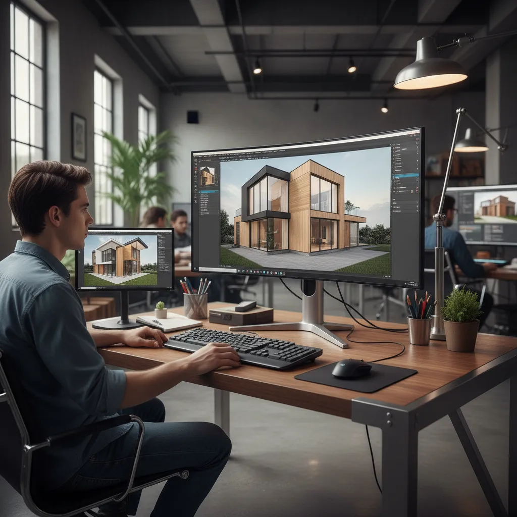 Planificación digital del diseño de barda en una vivienda