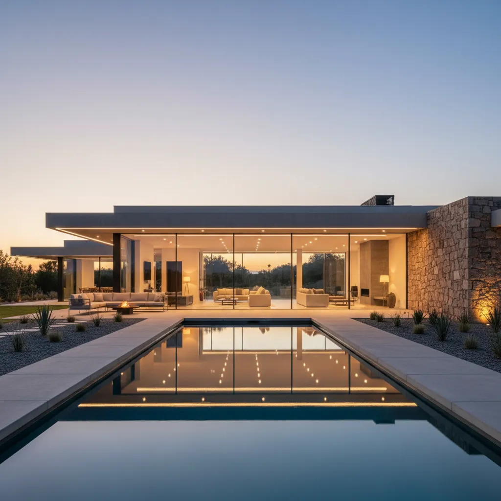 Casa de diseño moderno con piscina: ideas reales