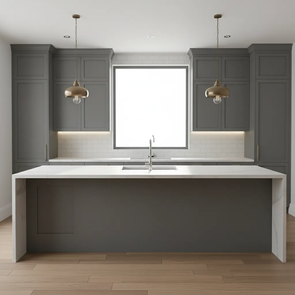 modern kitchen layout designed for easy cleaning and airflow