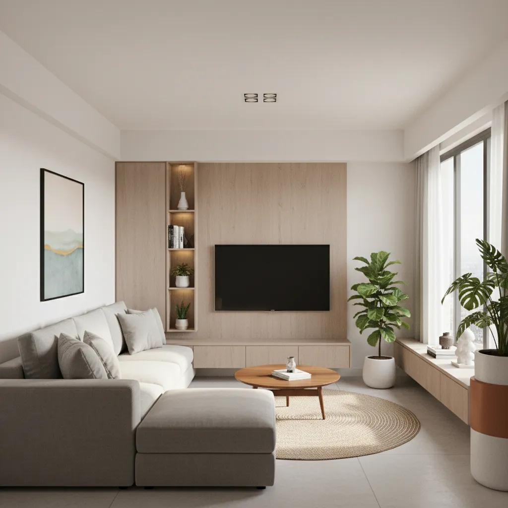 Contemporary Indian apartment interior designed by modern interior design brands