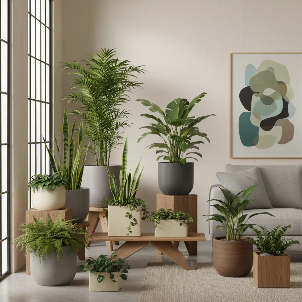 Diferentes tipos de jardineras modernas para interior