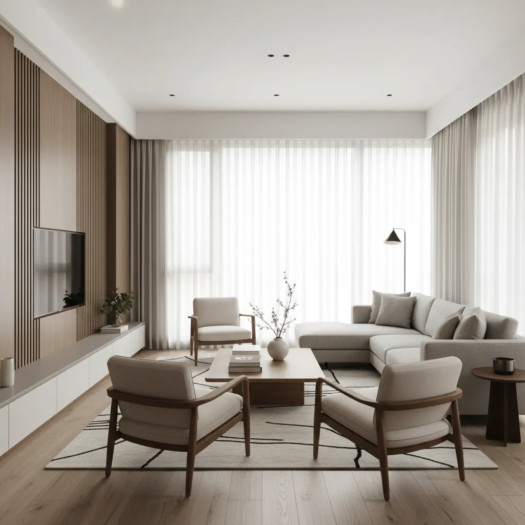 Proyecto de interior moderno terminado en una vivienda