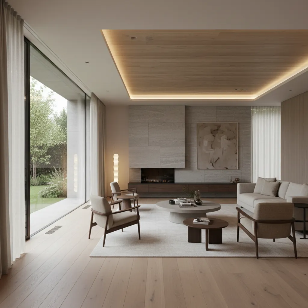 Proyecto final de diseño de interiores con espacio residencial moderno