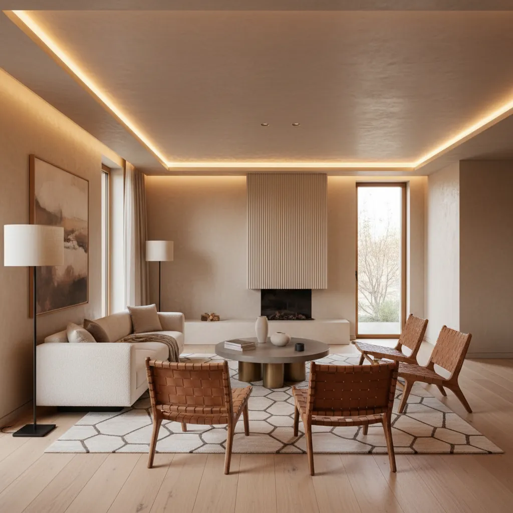 Interior moderno terminado resultado de un proyecto de diseño