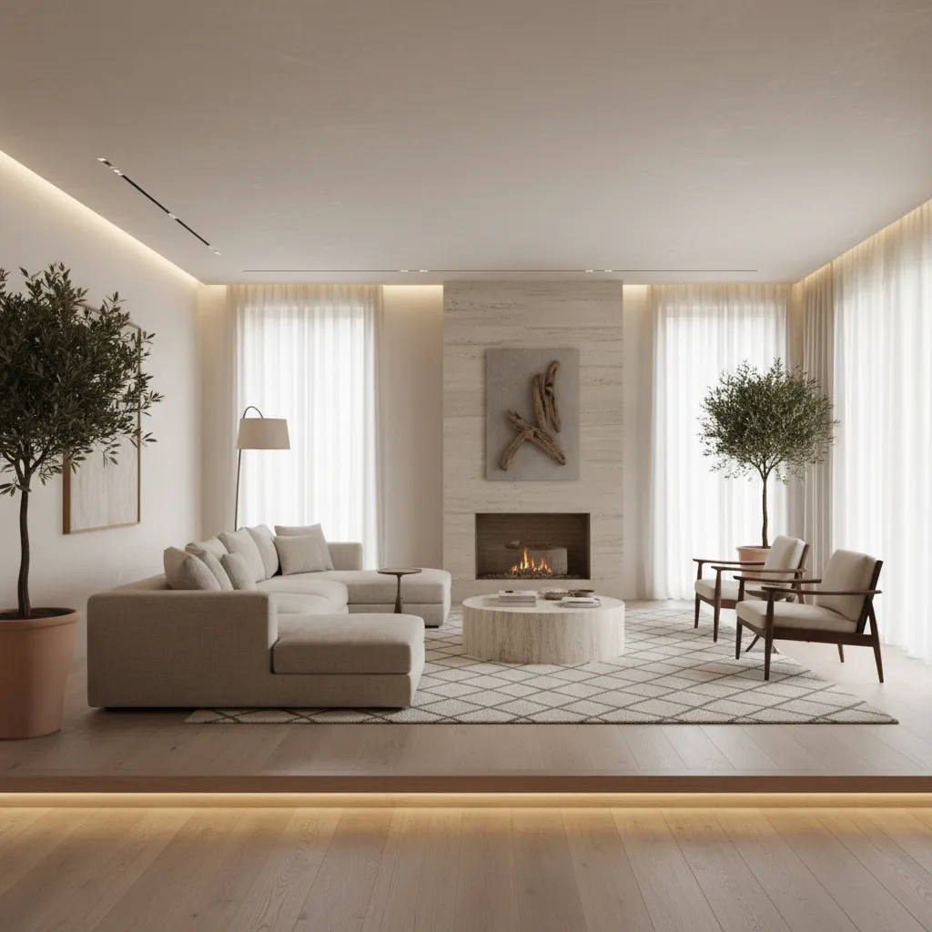 Proyecto de interiorismo moderno con salón bien diseñado