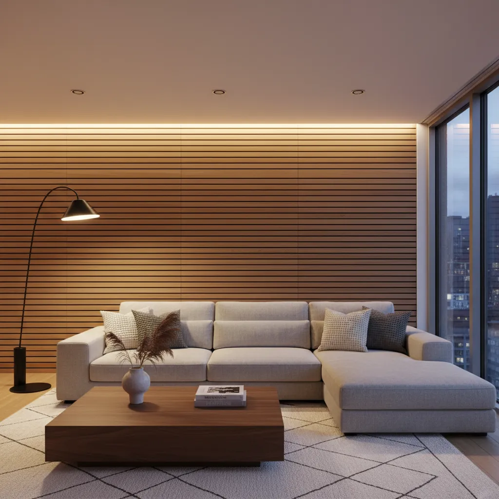Proyecto de diseño interior moderno en sala de estar