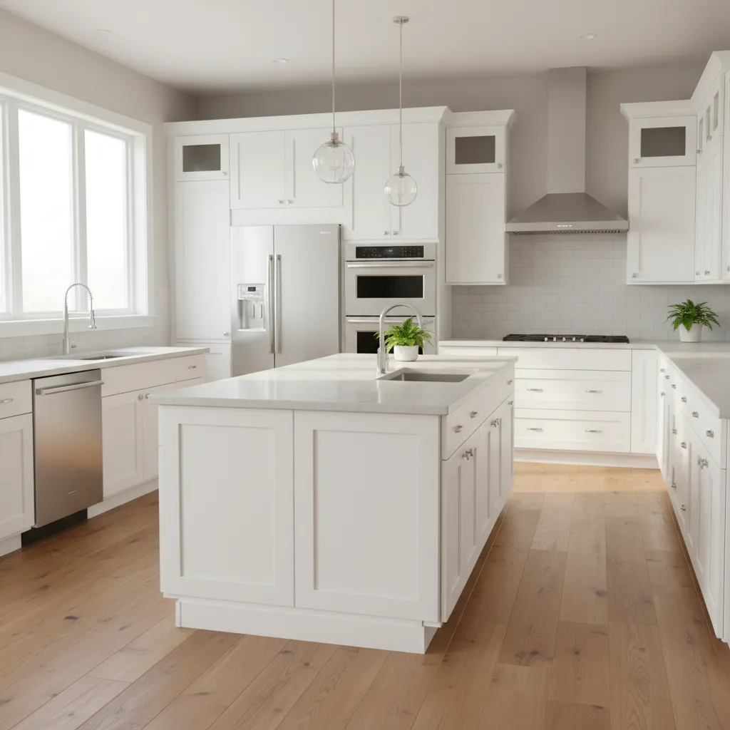 modern kitchen renovation with new cabinets installed