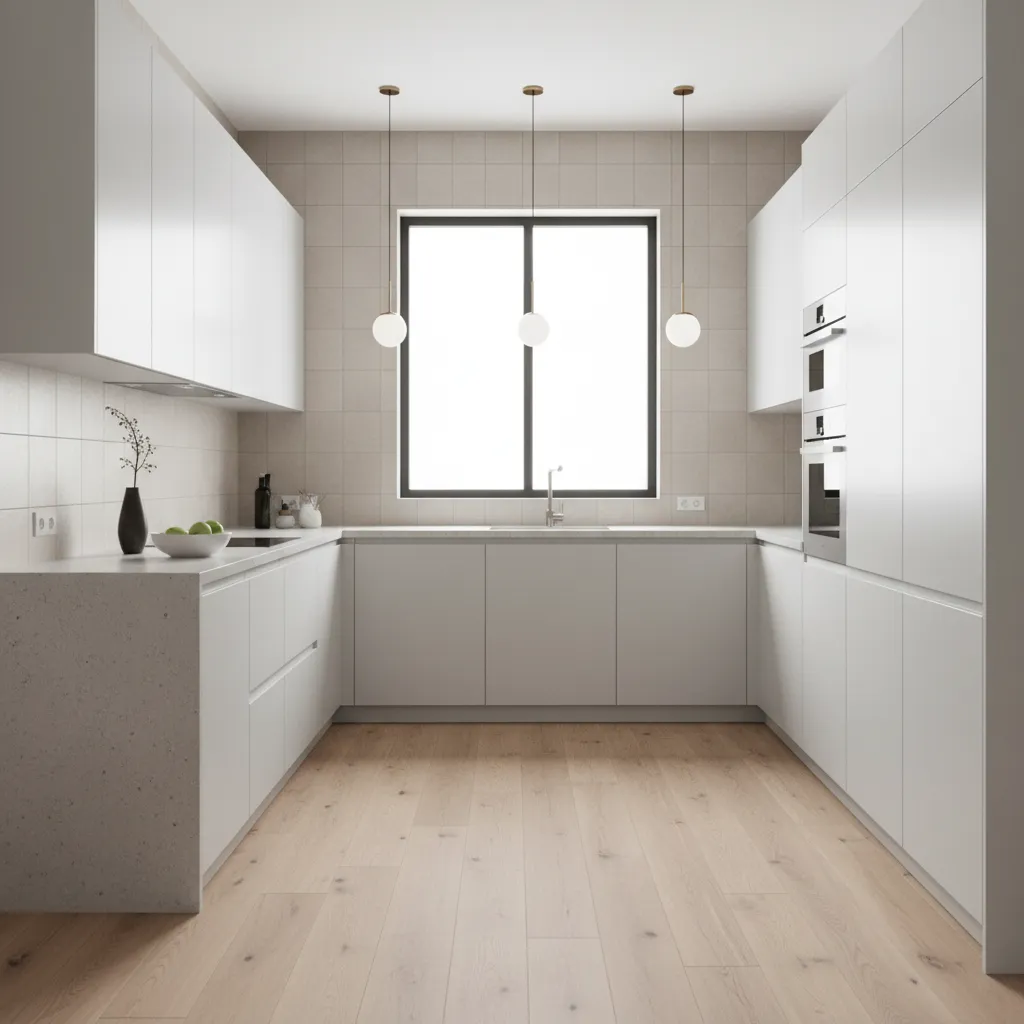 Thiết kế bếp hiện đại trong mẫu nhà phố