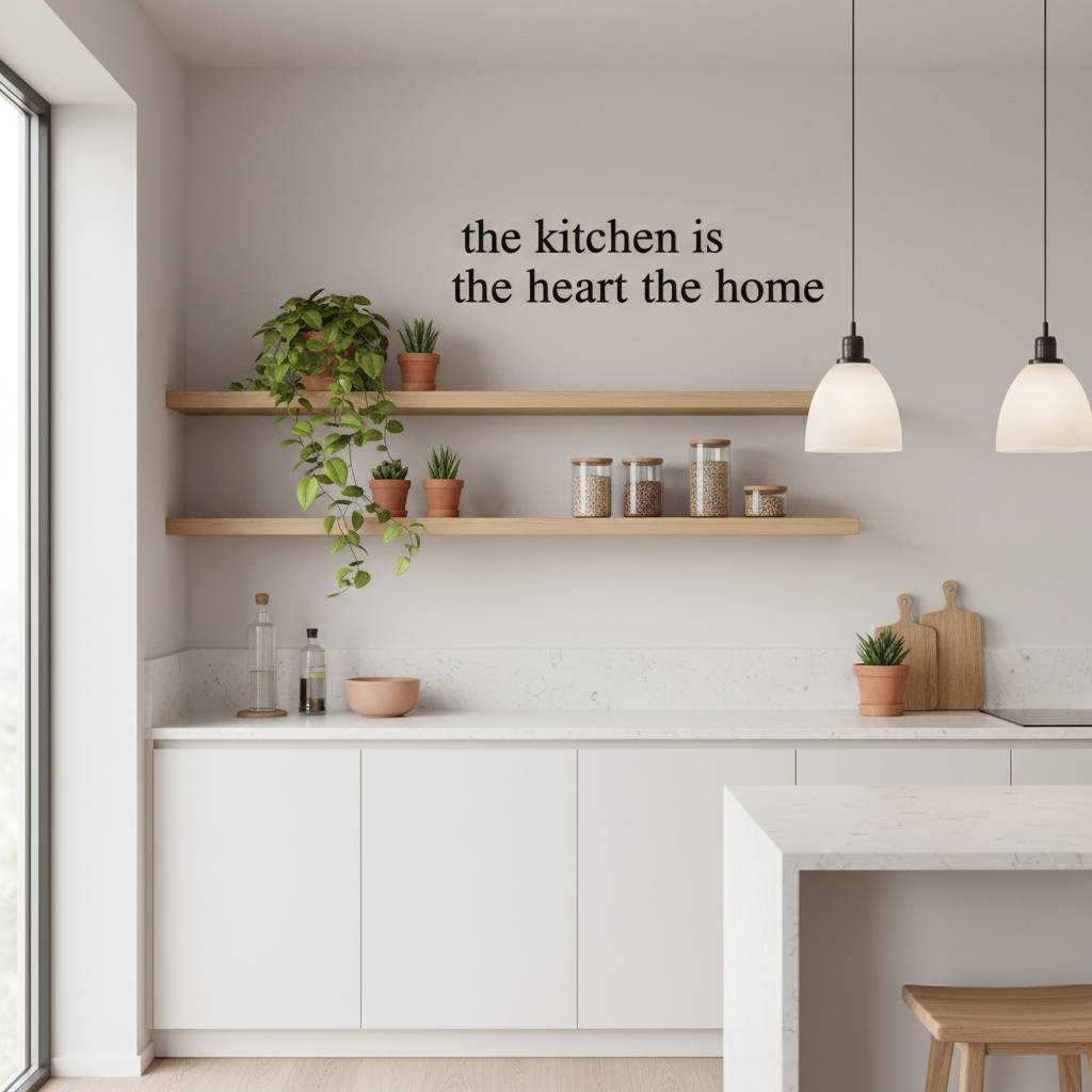 The Kitchen Is the Heart of the Home Wall Sticker Guide