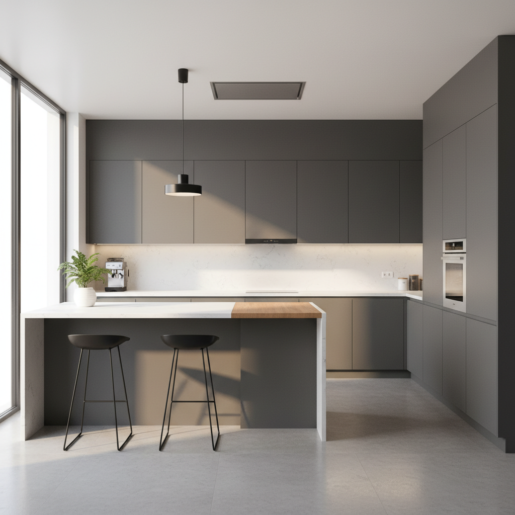 L Shape Modular Kitchen Design With Window Ideas