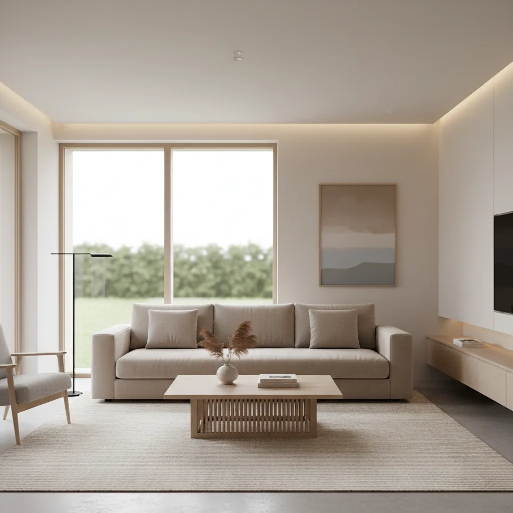 Modern minimalist living room interior decoration style