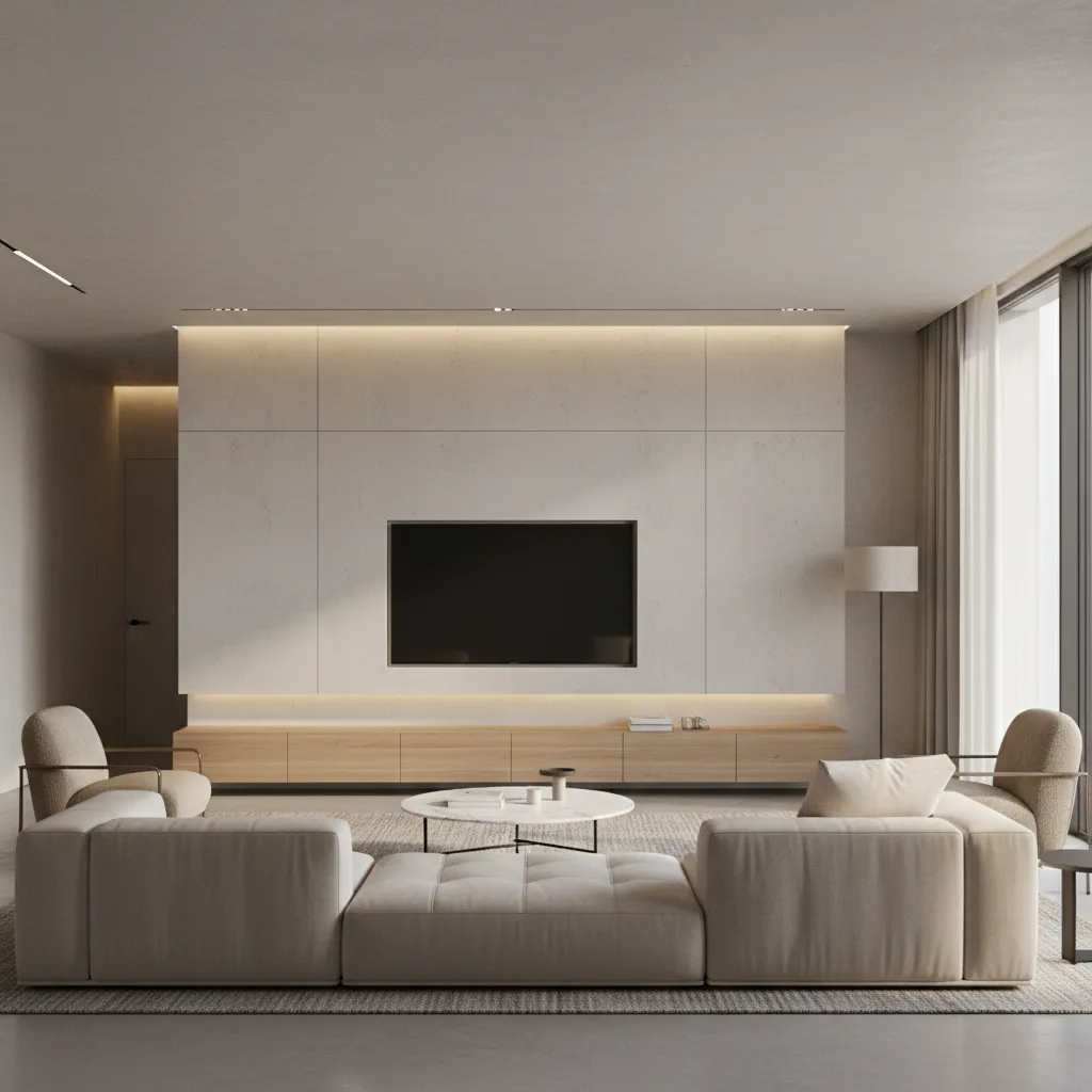 Flat Screen TV Designs in Living Rooms That Look Built-In