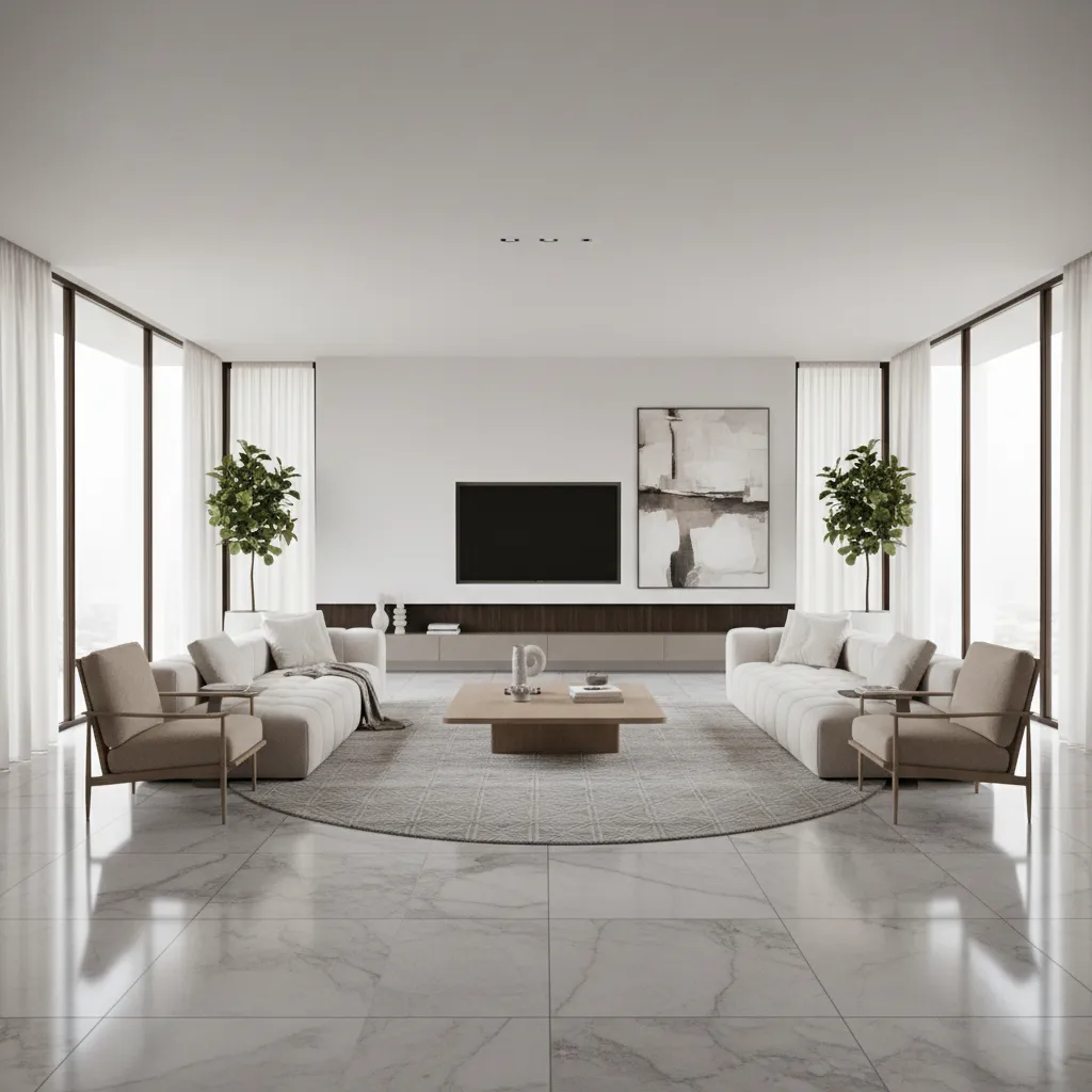 Living Room Modern Floor Tiles Design Pictures & Ideas: Real design examples and practical tips to choose modern floor tiles that make your living room feel larger, brighter, and more refined