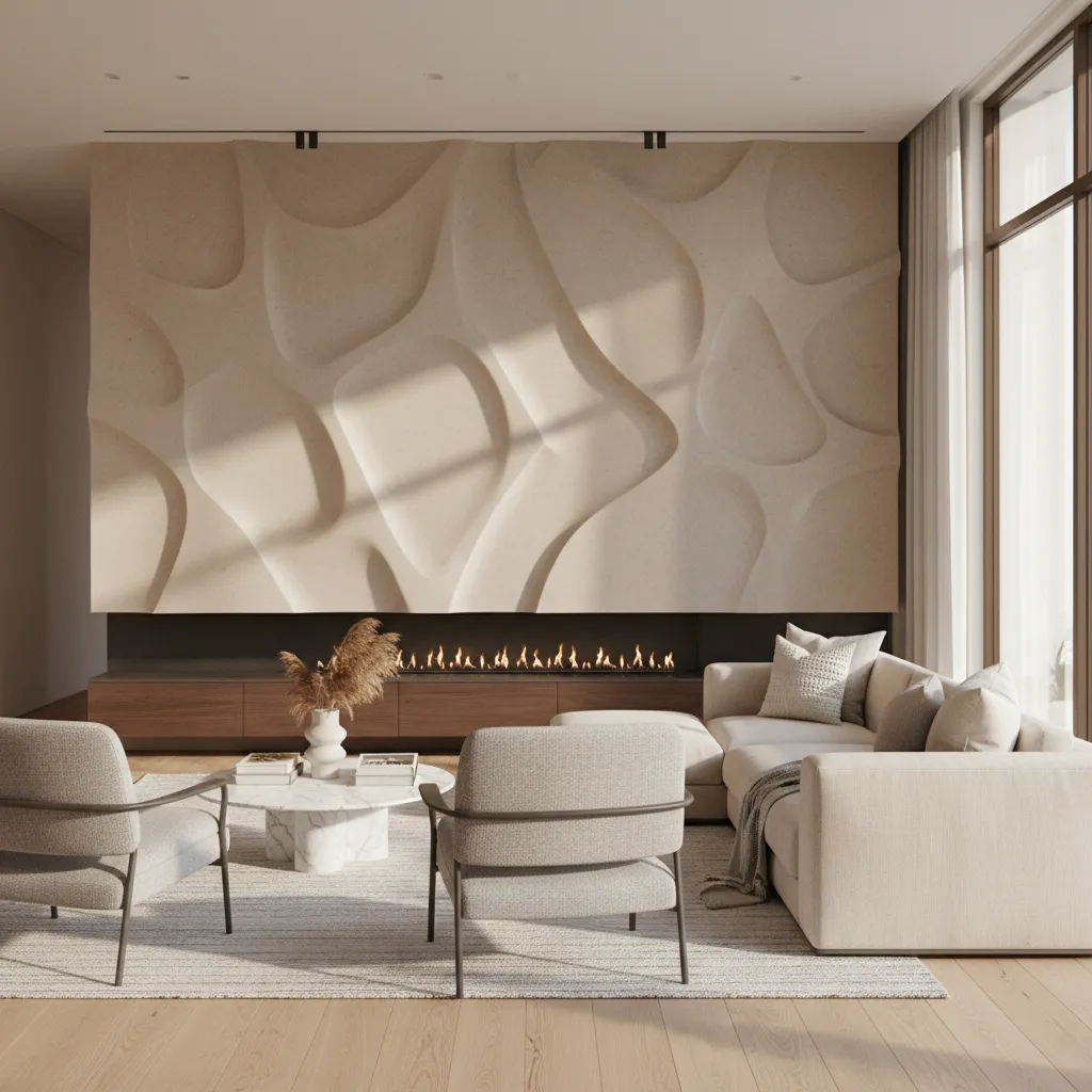 5 Latest Wall Texture Designs for Living Rooms