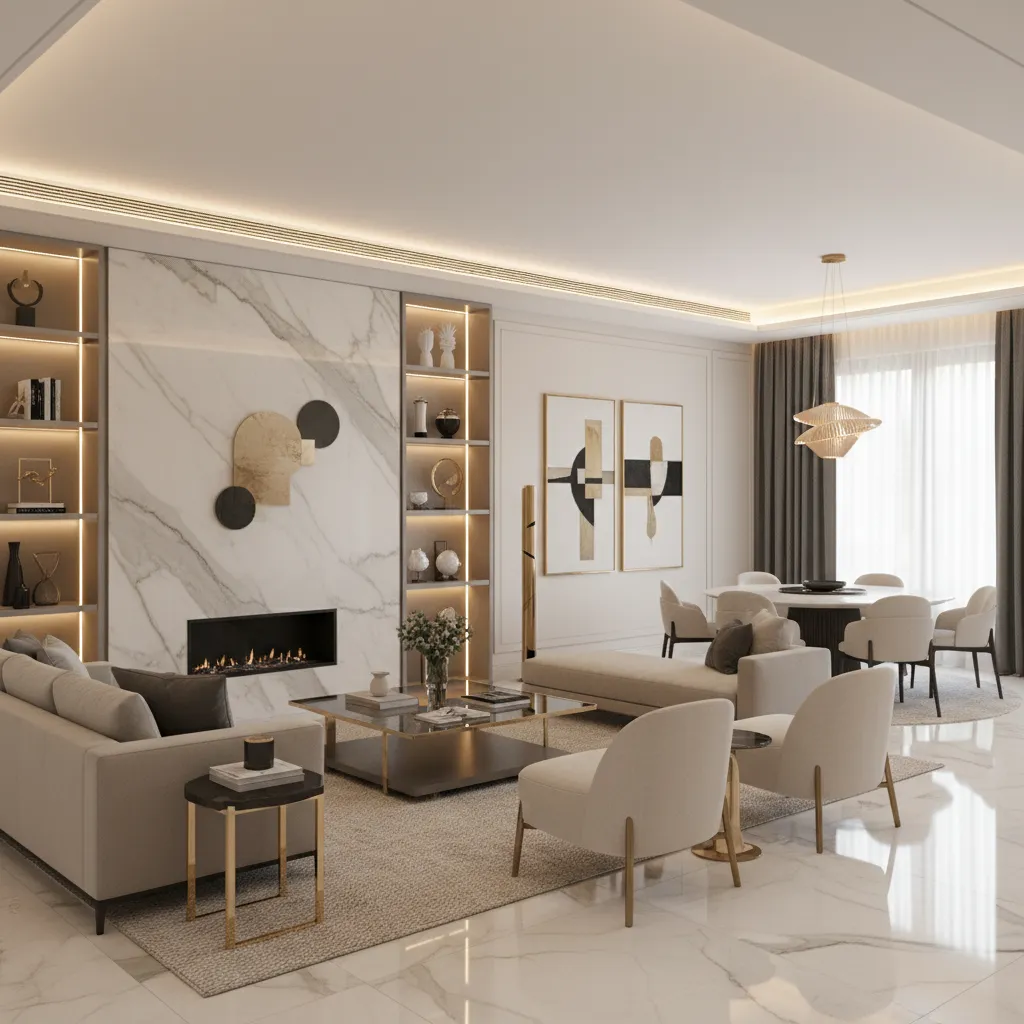 Nội thất biệt thự nhà phố phong cách modern luxury