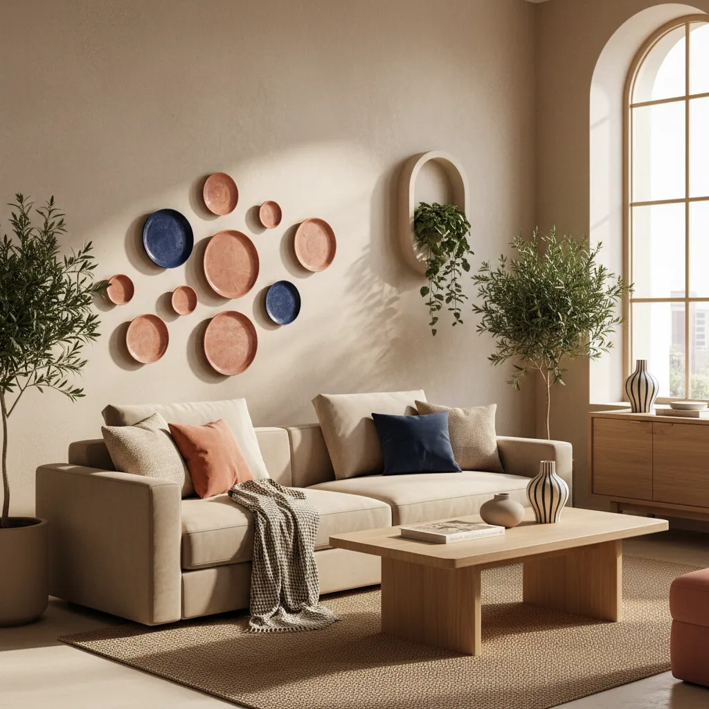Apartamento urbano con estilo mediterráneo y detalles coral