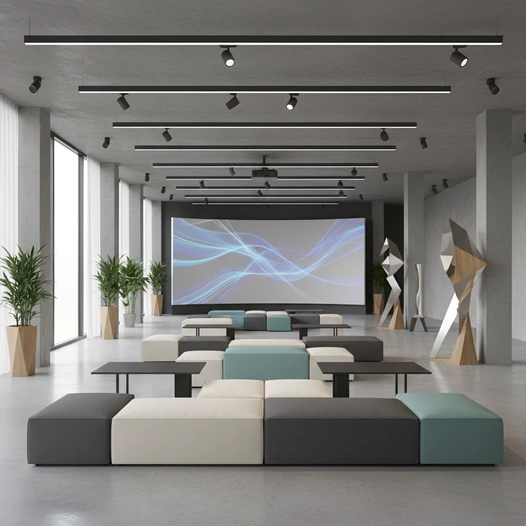 Modern flexible mini event space designed for social gatherings