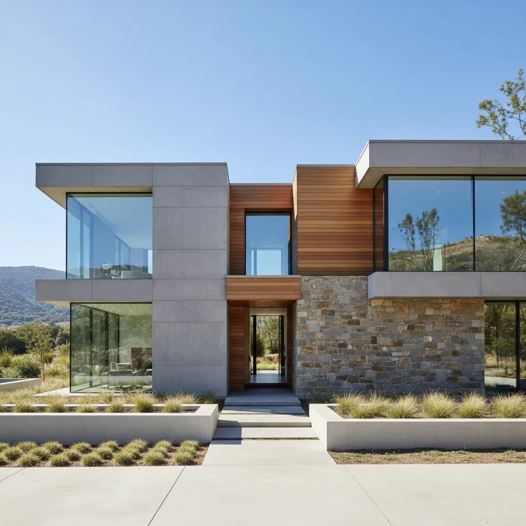 Best Materials for Modern Outdoor Walls Concrete vs Wood vs Stone