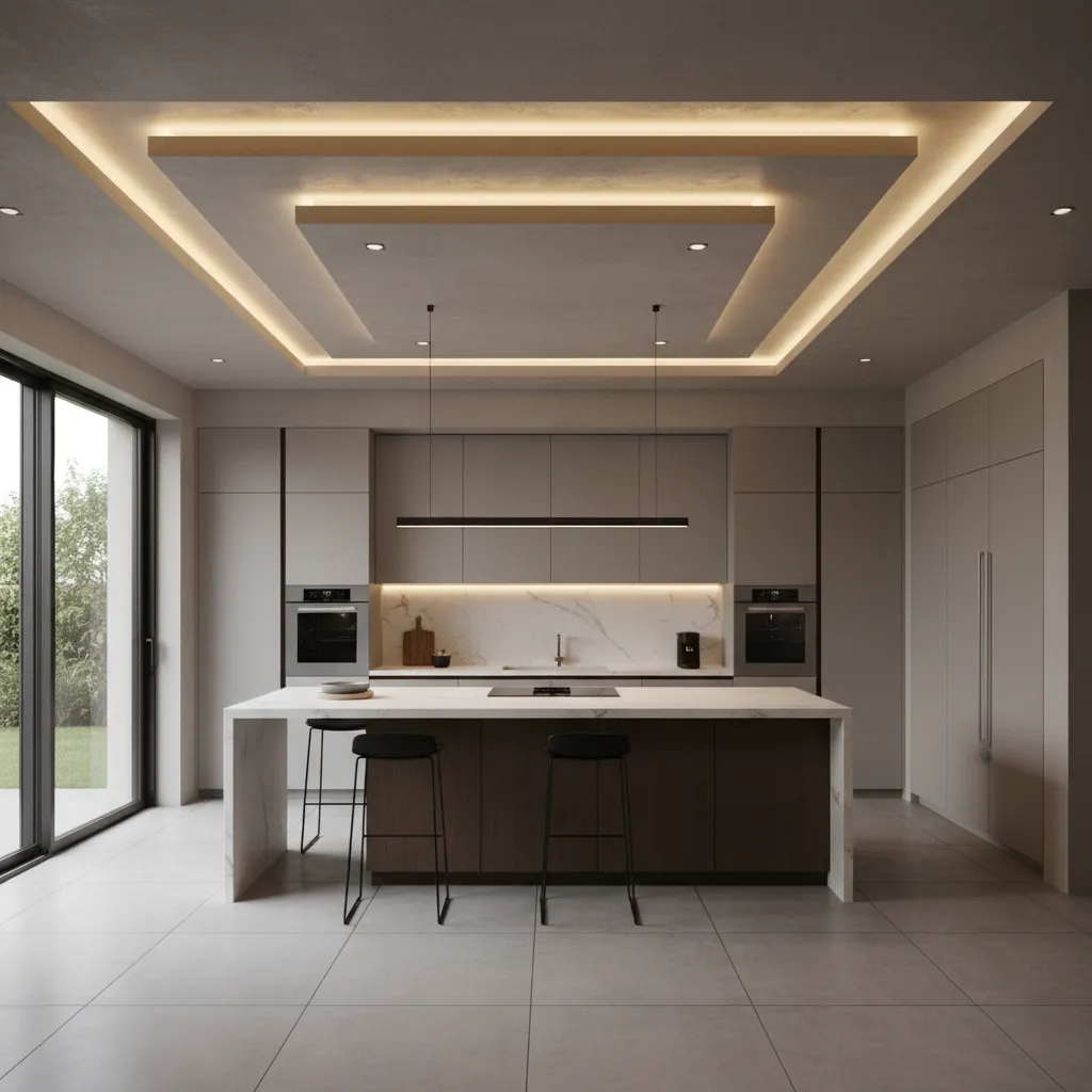 Latest POP Plus Minus Design for Kitchen