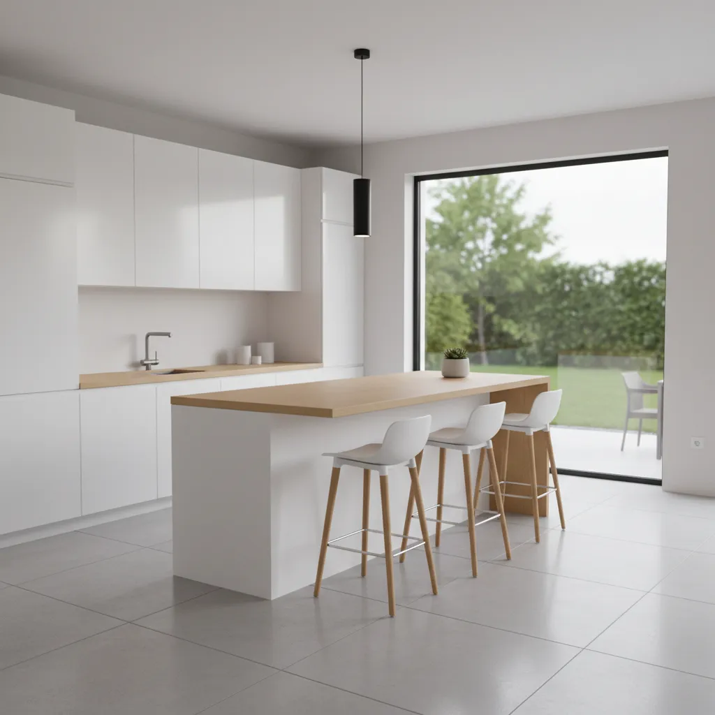 Cocina moderna minimalista inspirada en Sims FreePlay