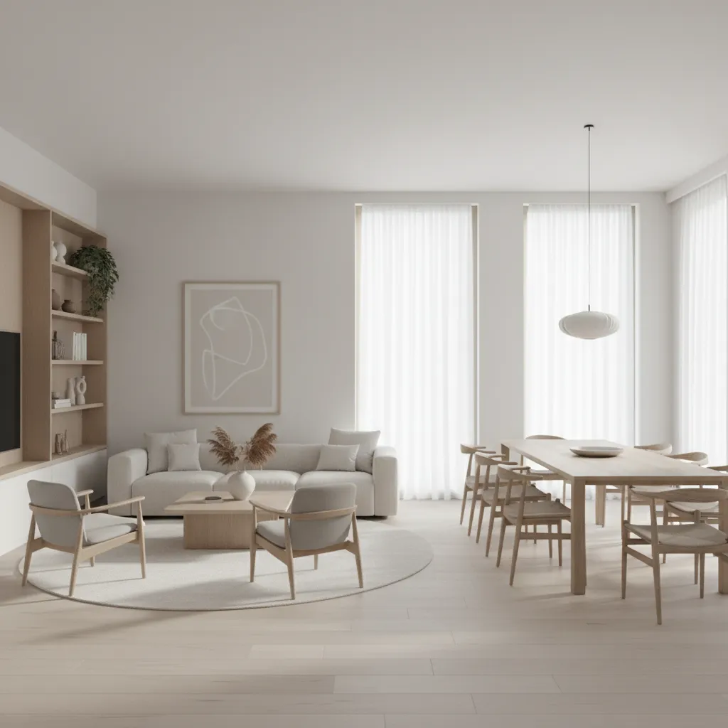 Nội thất nhà cấp 4 phong cách hiện đại tối giản