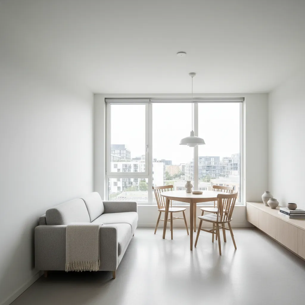 Apartamento pequeño con diseño moderno luminoso
