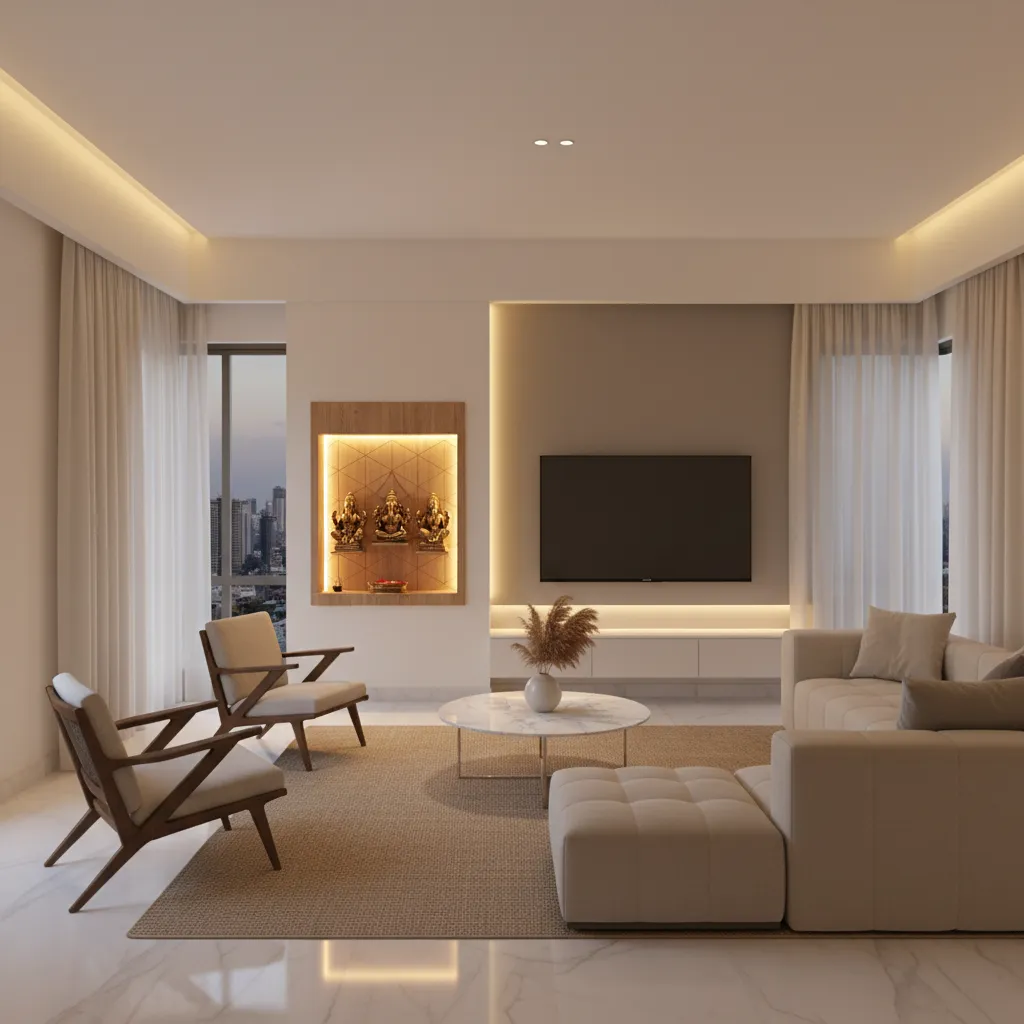 How Interior Designers Plan Small Pooja Rooms in Modern Indian Flats