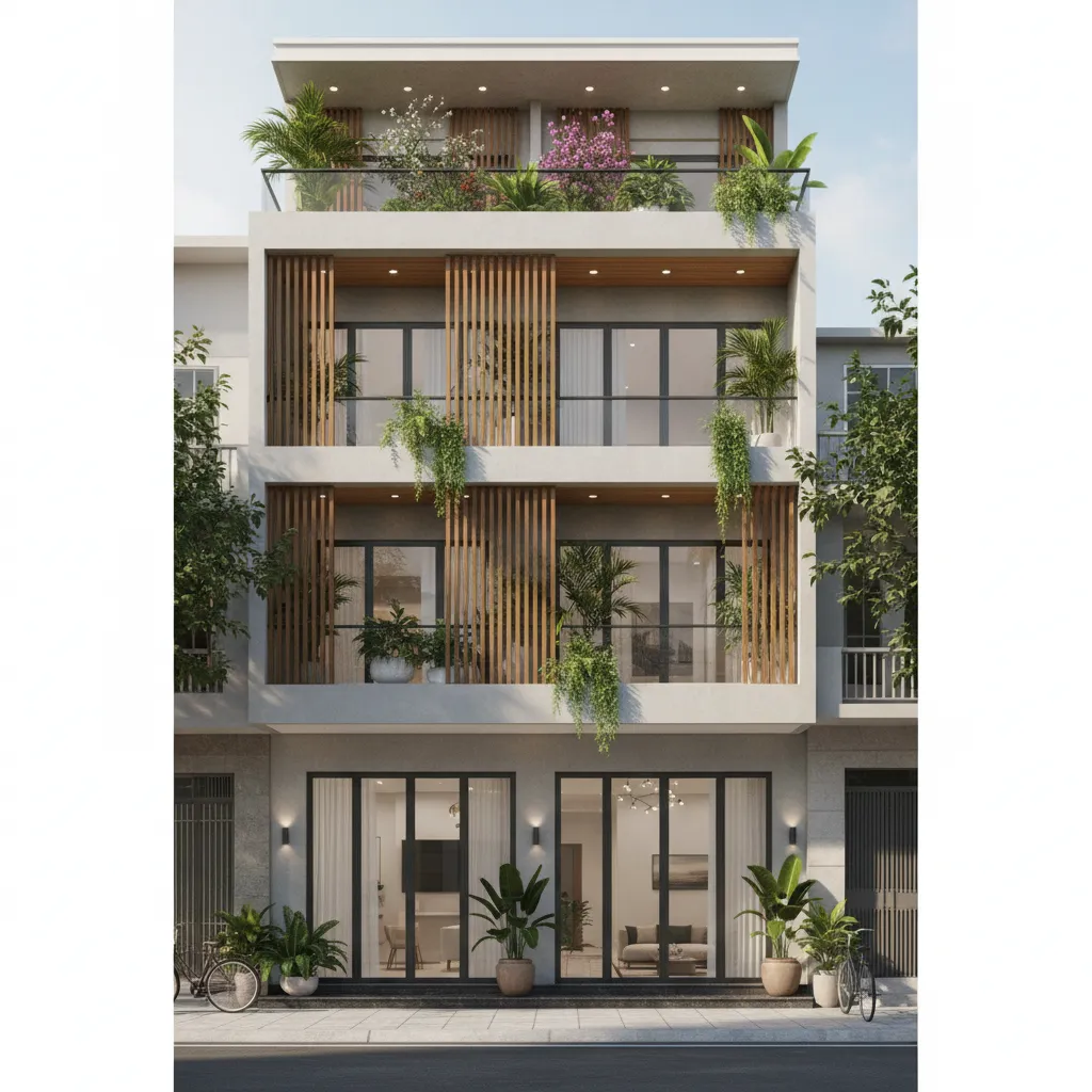 Thiết kế nhà phố hiện đại 3 tầng tại Việt Nam