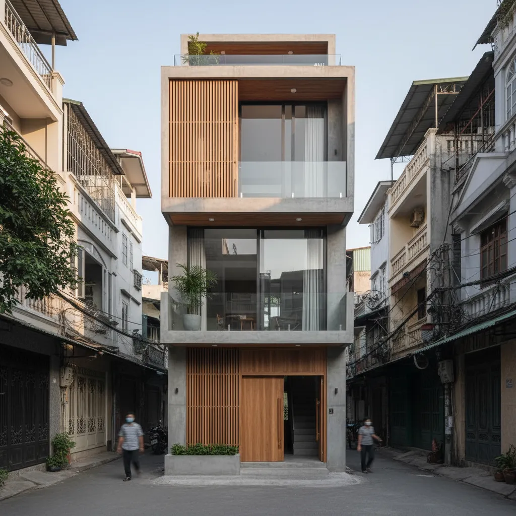 Mẫu thiết kế nhà ống đẹp, tối ưu diện tích và ánh sáng