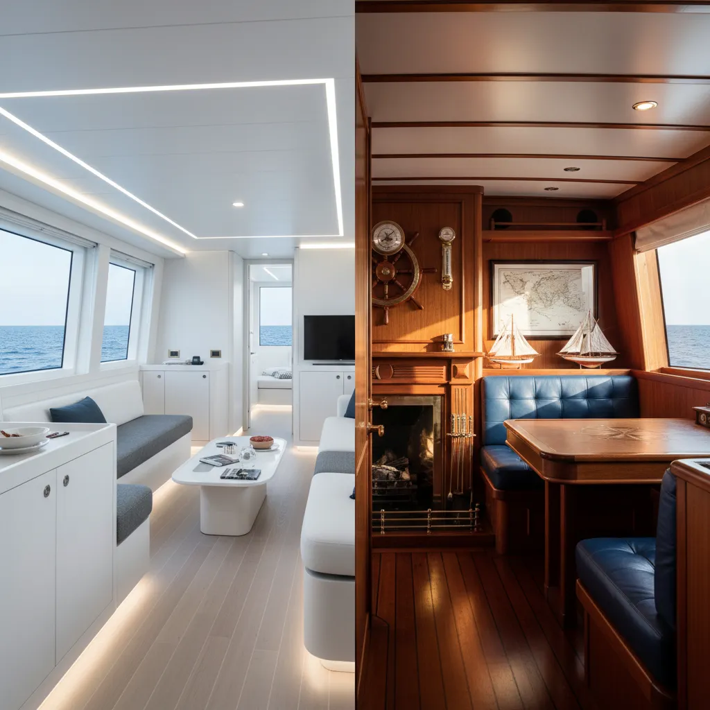 Modern vs Classic Boat Interior Design: Style, Materials, and Layout Differences