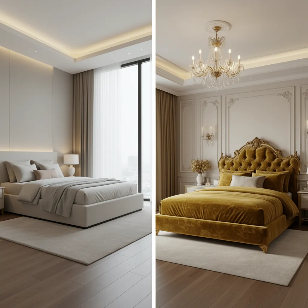 Modern vs Classic Luxury Bedroom Interiors Design Differences Explained
