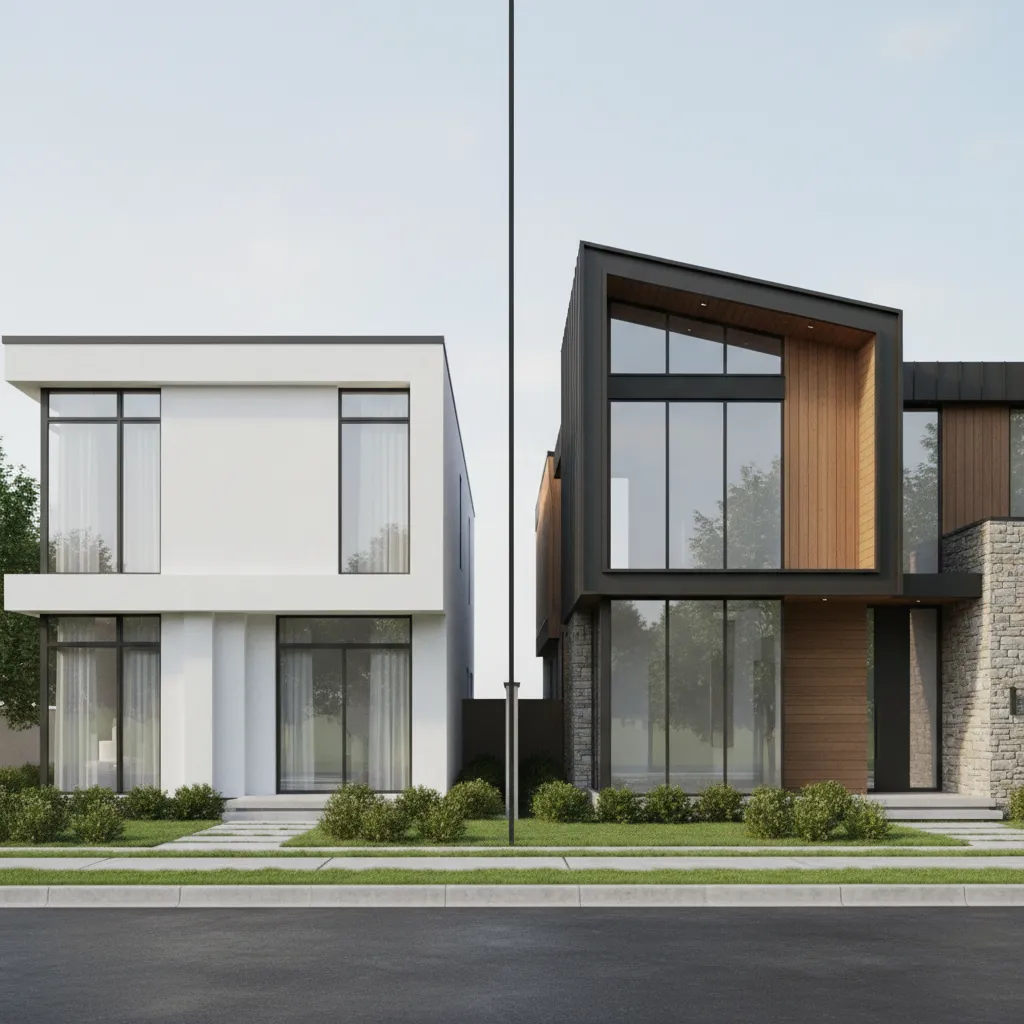 Modern vs Contemporary House Facades Key Design Differences for Homeowners