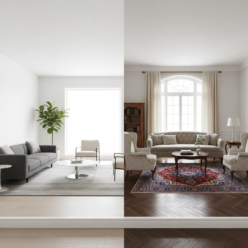 Modern vs Traditional Baseboards for Living Rooms