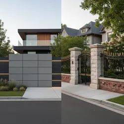 Modern vs Traditional Boundary Wall Design