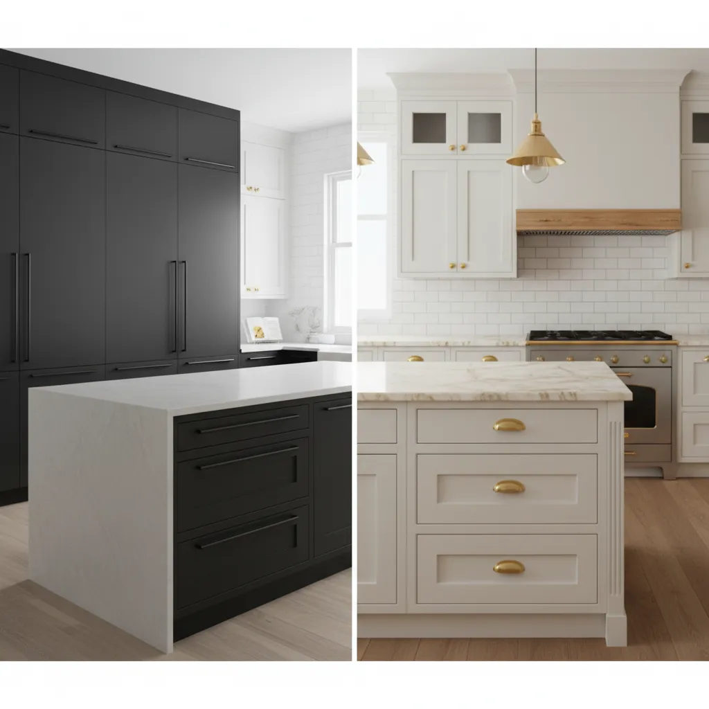 Modern Kitchen Handles vs Traditional Cabinet Hardware: Style, Function, and Cost Comparison
