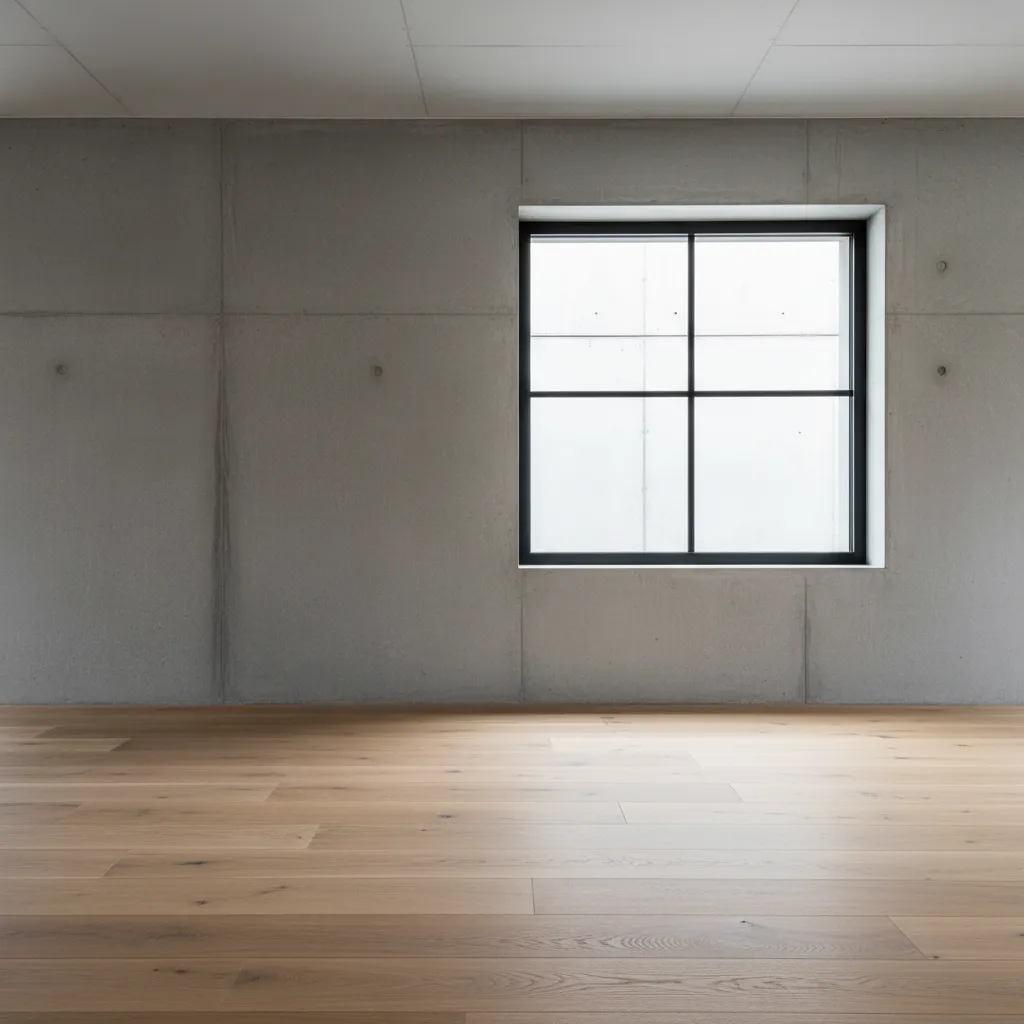 Detalle de materiales en casa modernista con madera y hormigón