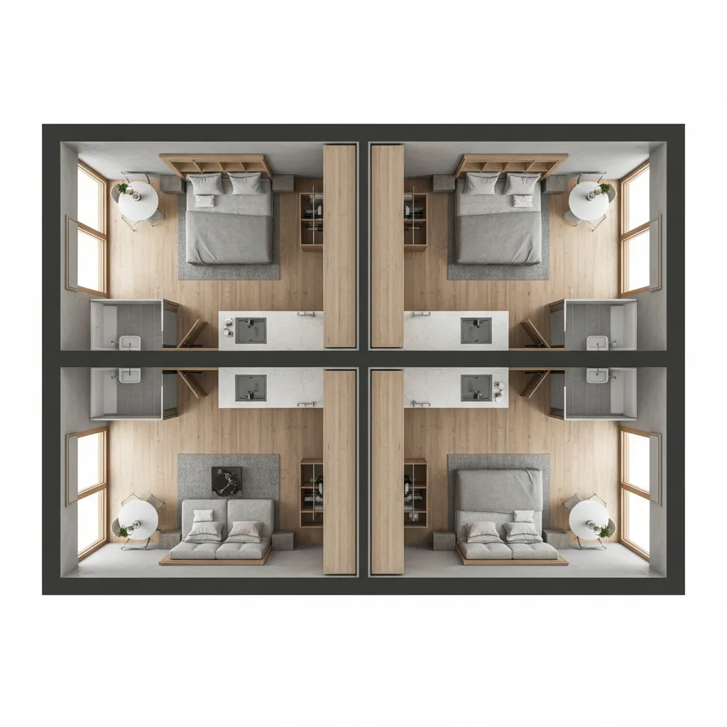 Modular Duplex Layout Optimization Maximizing Space and Efficiency
