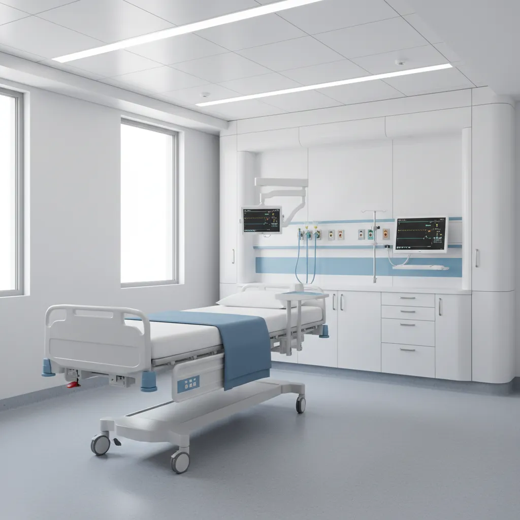 modern modular emergency treatment room in hospital ER