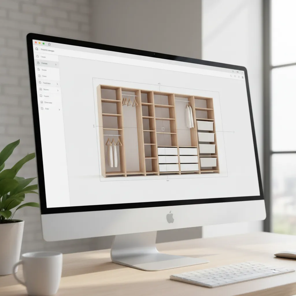 Configuración modular de muebles en un planificador digital