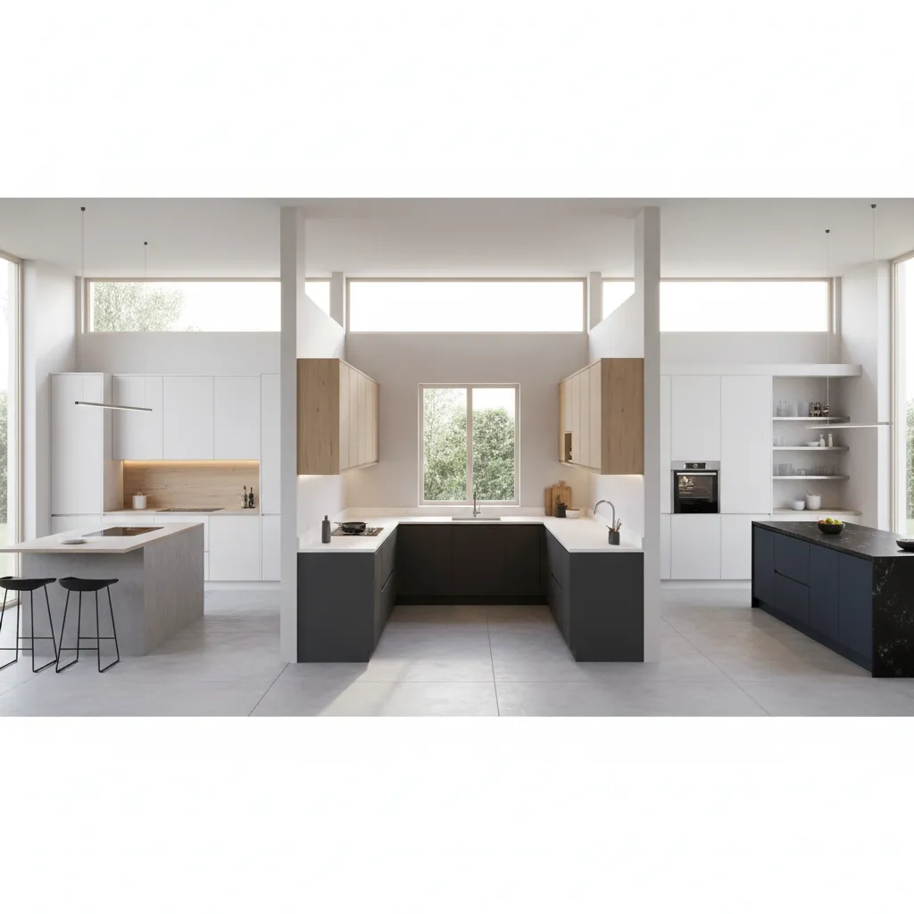 Overview of common modular kitchen layouts in modern homes
