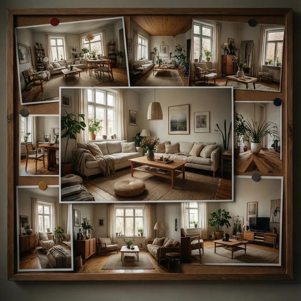 collection of atmospheric interior images used for mood board inspiration