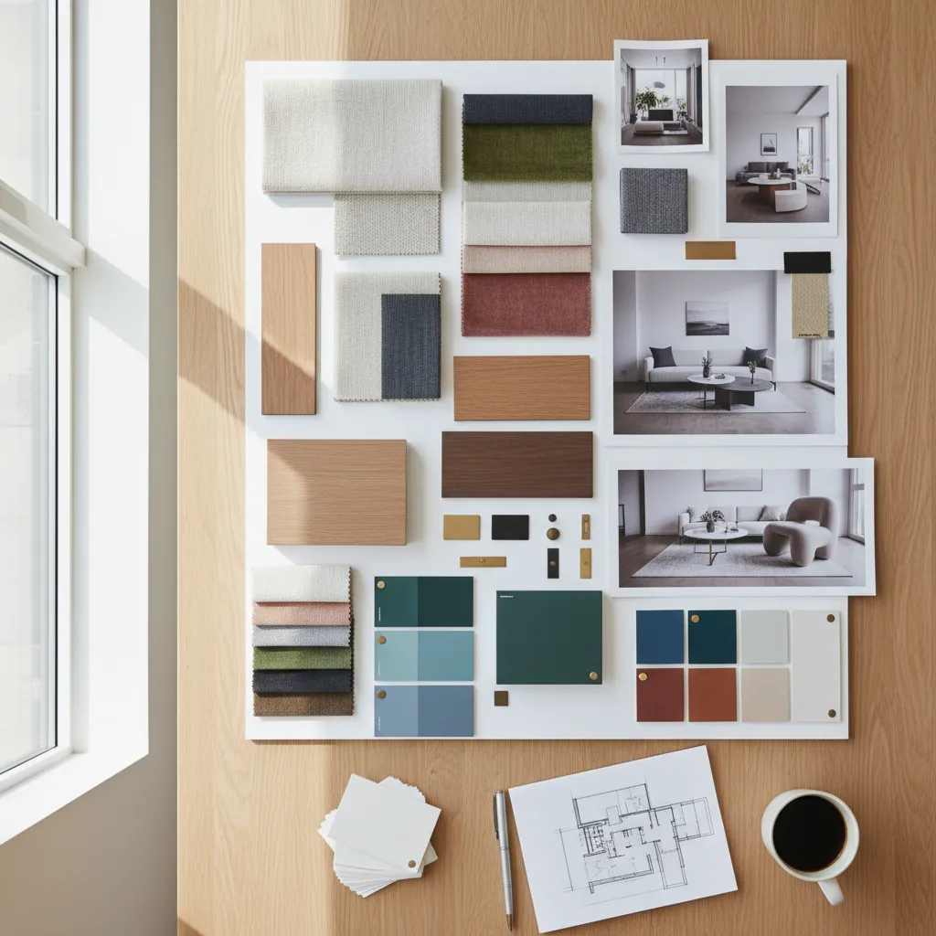 Qué es un moodboard en diseño de interiores